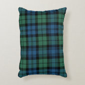 タータンチェックプレイドクランキャンベルグリーンブルーブラックチェック アクセントクッション (正面(垂直))