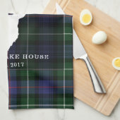 タータンチェックプレイドクランマッケンジーファミリーレイクハウス キッチンタオル (四つ折り)