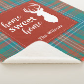 タータンチェックプレイドクリスマスクランウィルソンパーソナライズされた シェルパブランケット (3/4)