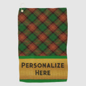 タータンチェックプレイドゴルフギフト ゴルフタオル (正面)