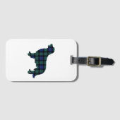 タータンチェックプレイドゴールデンレトリバーラゲッジタグ ラゲッジタグ (正面横)