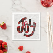 タータンチェックプレイドジョイオンホワイト樺の木 スタンダードカクテルナプキン (インサイチュ)