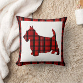 タータンチェックプレイドスコッチドッグ装飾用クッション クッション (ブランケット)