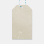 タータンチェックプレイドディアオンスノーフレークデザイン ギフトタグ (裏面)