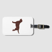 タータンチェックプレイドラブラドールリトリエバーラゲージタグ ラゲッジタグ (正面横)