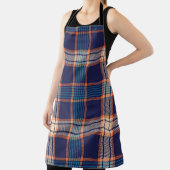 タータンチェックプレイド、カラフルネイビーのテクスチャ。 エプロン (インサイチュ)