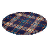 タータンチェックプレイド、カラフルネイビーのテクスチャ。 カッティングボード (角)