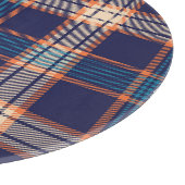 タータンチェックプレイド、カラフルネイビーのテクスチャ。 カッティングボード (角)