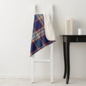タータンチェックプレイド、カラフルネイビーのテクスチャ。 シェルパブランケット (インサイチュ)