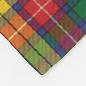 タータンチェックプレドクランブキャナンファミリーネームレイクハウス フリースブランケット (角)