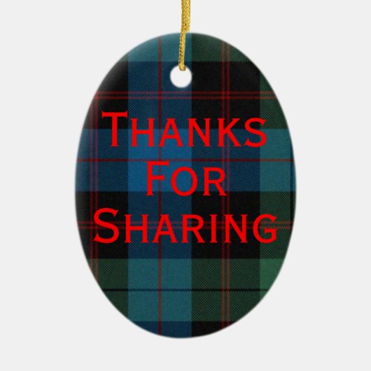 タータンチェックプログラムオーナメント セラミックオーナメント (正面)