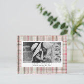 タータンチェックベージュプライド写真 シーズンポストカード (スタンド正面)