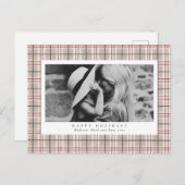 タータンチェックベージュプライド写真 シーズンポストカード (正面/裏面)