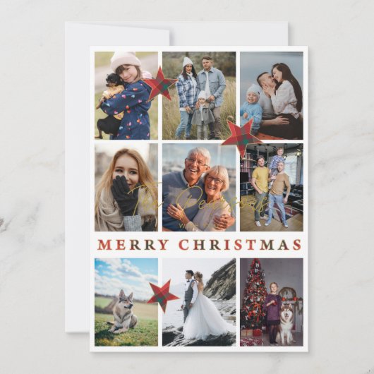 タータンチェックモダンエレガントコラージュ10写真ファミリー (正面)