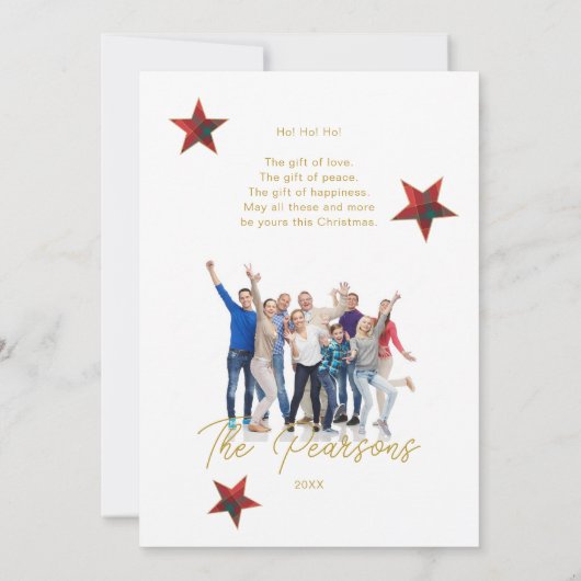 タータンチェックモダンエレガントコラージュ10写真ファミリー (裏面)