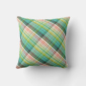 タータンチェックモダングリーンタンプライド クッション (裏面)