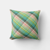 タータンチェックモダングリーンタンプライド クッション (正面)