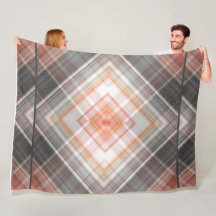 タータンチェックモダンブラウンオレンジタンプレイド