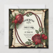 タータンチェックリボン受賞式招待状 招待状 (正面)