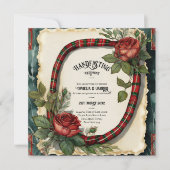 タータンチェックリボン受賞式招待状 招待状 (正面)