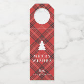 タータンチェックワインラベル ボトルネックタグ (正面)