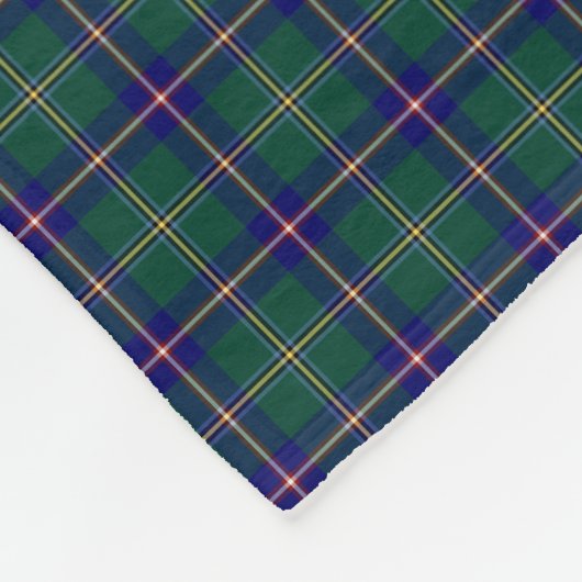 タータンチェックワシントン州 フリースブランケット (角)