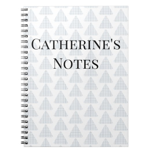 タータンチェック三角形（青） ノートブック (正面)