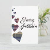 タータンチェック夕べ招待状 招待状 (スタンド正面)