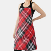 タータンチェック布パターン上面ビュー エプロン (インサイチュ)