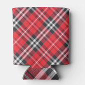 タータンチェック布パターン上面ビュー 缶クーラー (裏面)