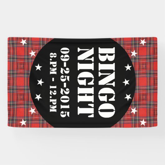 タータンチェック平型赤王室の布 横断幕 (横)