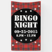 タータンチェック平型赤王室の布 横断幕 (縦)