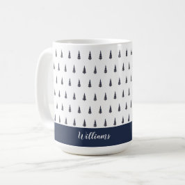 タータンチェック抽象芸術ツモノグラムのリー コーヒーマグカップ