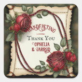 タータンチェック接待封筒シール スクエアシール (正面)