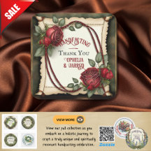 タータンチェック接待封筒シール