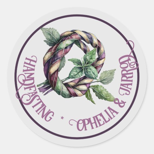 タータンチェック接待封筒シール ラウンドシール (正面)