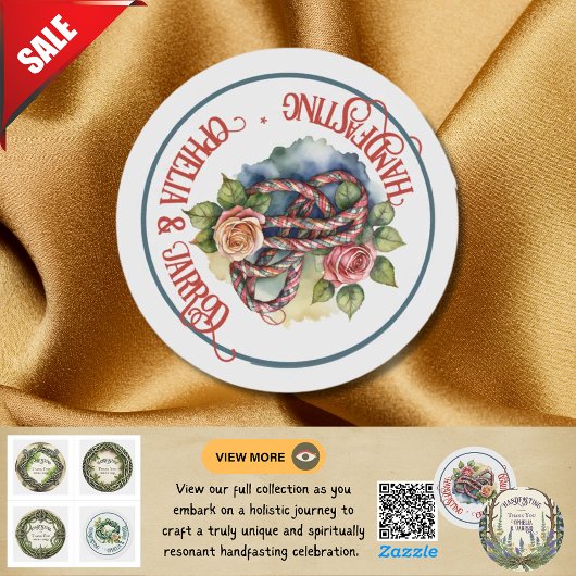 タータンチェック接待封筒シール ラウンドシール