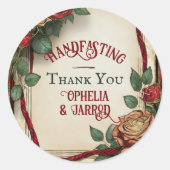 タータンチェック接待封筒シール ラウンドシール (正面)