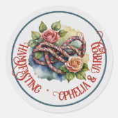 タータンチェック接待封筒シール ラウンドシール (正面)