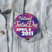 タータンチェック日2011ボタン: 巨大 缶バッジ (インサイチュ)