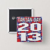 タータンチェック日2013ボタン 缶バッジ (正面&裏面)