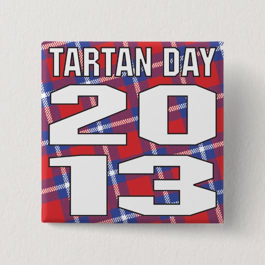 タータンチェック日2013ボタン 缶バッジ (正面)