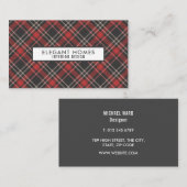 タータンチェック格子スタイリッシュパターン 名刺 (正面/裏面)