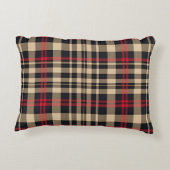 タータンチェック格子枕 アクセントクッション (裏面)