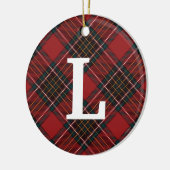 タータンチェック格子状セラミックオーナメント セラミックオーナメント (左)