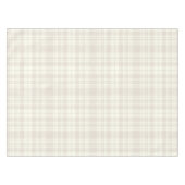 タータンチェック格子縞のクリーム及びベージュ色第66 テーブルクロス (正面(横))