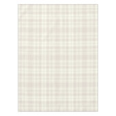 タータンチェック格子縞のクリーム及びベージュ色第66 テーブルクロス (正面)
