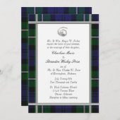 タータンチェック格子縞の結婚式招待状 招待状 (正面/裏面)