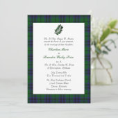 タータンチェック格子縞の結婚式招待状 招待状 (スタンド正面)