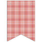 タータンチェック格子縞の赤、オレンジ及び白第64 バンティングフラッグ (第2の旗)